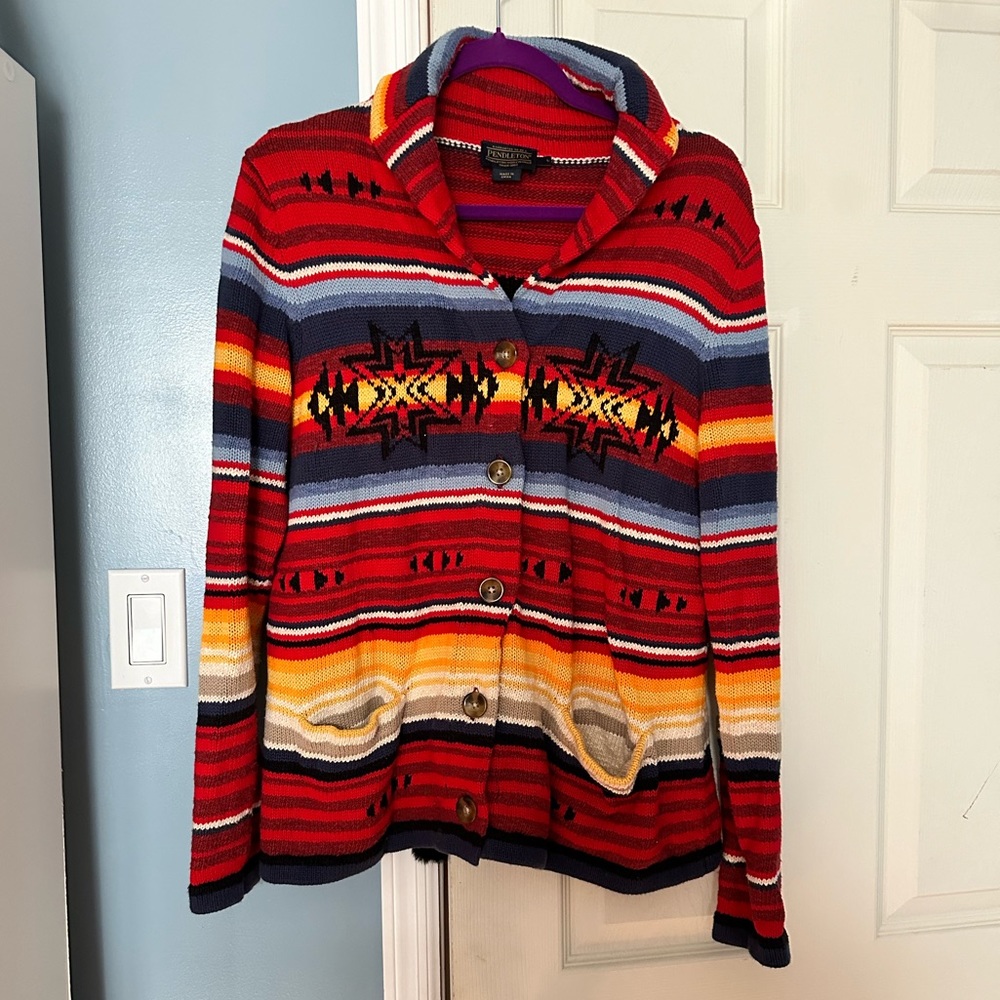 Pendleton Aztec Cardigan Size Large